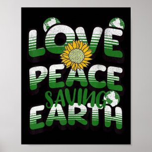 Affiche Amour Paix Terre Protection de l'environnement Ter