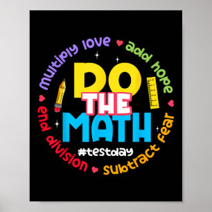 Affiche Amour positif Espoir Peur Faites le calcul Test Jo