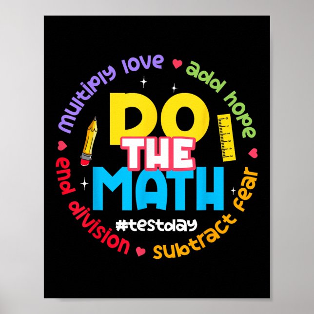 Affiche Amour positif Espoir Peur Faites le calcul Test Jo (Devant)