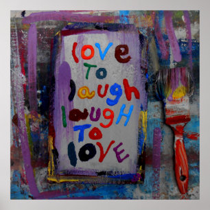 Affiche amour pour rire le rire pour aimer