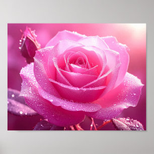 Affiche Amour rose - Baisé Par Dew Matin
