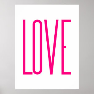Affiche Amour Rose Clair Moderne