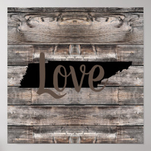 Affiche amour rustique TENNESSEE  