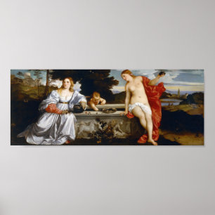 Affiche Amour sacré et profane, Tiziano Vecelli, 1515