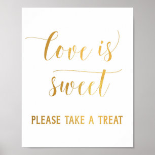 Affiche Amour Simple Or Amour Doux S'il Vous Plaît Prenez 