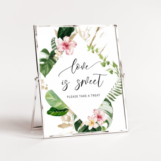 Affiche Amour Tropical est doux, prenez un traitement Affi (Créateur téléchargé)