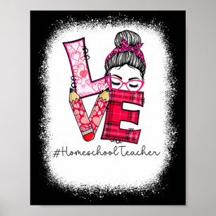 Affiche Amour Vrac Coiffure Enseignante École à la maison 