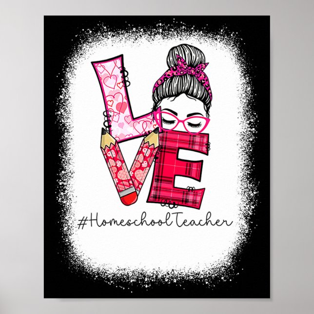Affiche Amour Vrac Coiffure Enseignante École à la maison  (Devant)