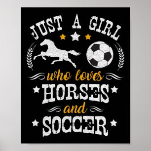 Affiche Amoureuse de chevaux - Juste une fille qui aime le