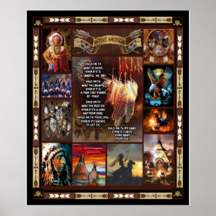 Affiche Amoureux Amérindien