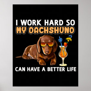 Affiche Amoureux Dachshund