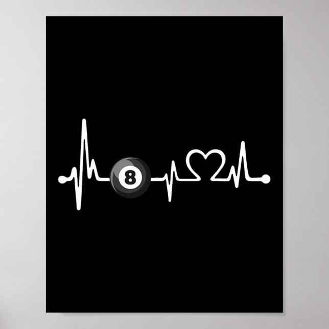 Affiche Amoureux de billard amusant Cadeau Amour Billard C (Devant)