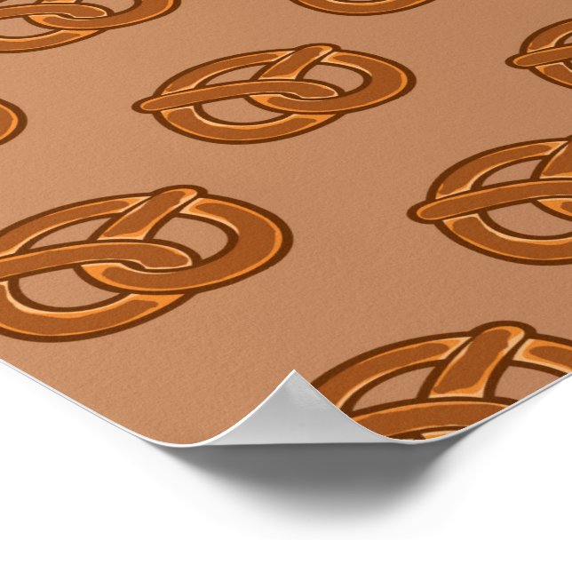 Affiche Amoureux de Bretzels Salés Forme de Boucle pour le (Coin)