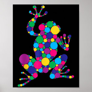 Affiche Amoureux de grenouilles amusantes Polka Dot Art St