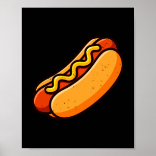 Affiche Amoureux de hot-dog bun pocket saucisse de Francfo