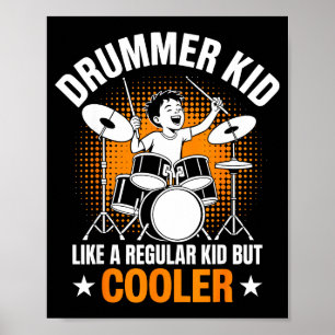 Affiche Amoureux de la batterie Batterie Enfant batteur pe