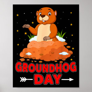 Affiche Amoureux de la marmotte jour de la marmotte
