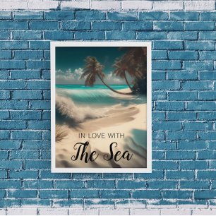 Affiche Amoureux de la mer   Art tropical