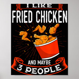 Affiche Amoureux de la nourriture de poulet frit Restauran