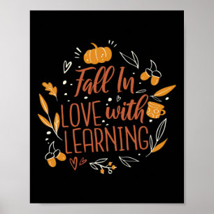 Affiche Amoureux de l'apprentissage Automne Enseignant Aut