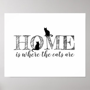 Affiche amoureux de les chats accueil citation minimaliste