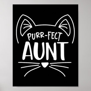 Affiche Amoureux de les chats de cadeaux de la tante Purr-