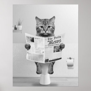 Affiche Amoureux de les chats Salle de bain Mur Art, Chat