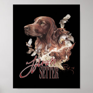Affiche Amoureux de les chiens irlandais Setter