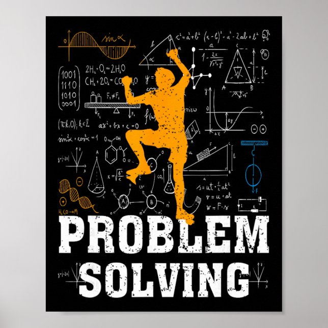 Affiche Amoureux de l'escalade mathématique de résolution  (Devant)