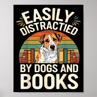 Affiche Amoureux de livres et d'animaux drôles facilement