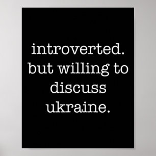 Affiche Amoureux de l'Ukraine introverti - Humour ironique