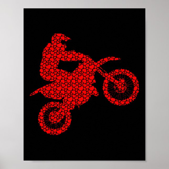 Affiche Amoureux de Motocross Voeux de la Saint-Valentin A (Devant)