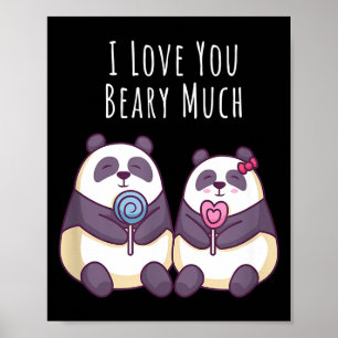 Affiche Amoureux de Panda Petit Ami Petite Amie Saint Vale