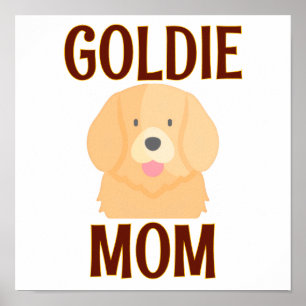 Affiche Amoureux de Papa Maman Chien Rétriéver Golden Retr