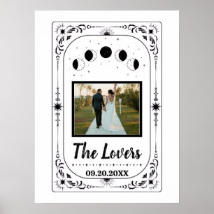 Affiche Amoureux de photo personnalisée Mariée Mari Tarot 