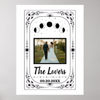 Affiche Amoureux de photo personnalisée Mariée Mari Tarot