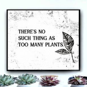 Affiche amoureux de plantes amusants citent l'art mural no