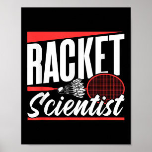 Affiche Amoureux de scientifique de raquette Joueur de mat