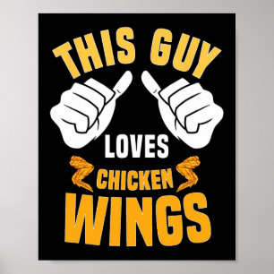 Affiche Amoureux Des Ailes De Poulet Dit Hot Wing