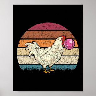 Affiche Amoureux des Animaux de Ferme Drôle Bubble Gum Ros
