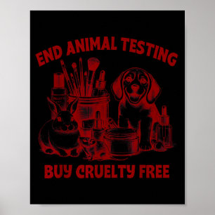 Affiche Amoureux des animaux droit des animaux cosmétique