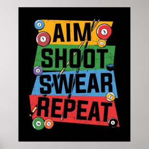 Affiche amoureux des billards