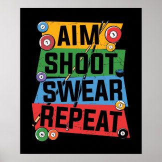 Affiche amoureux des billards