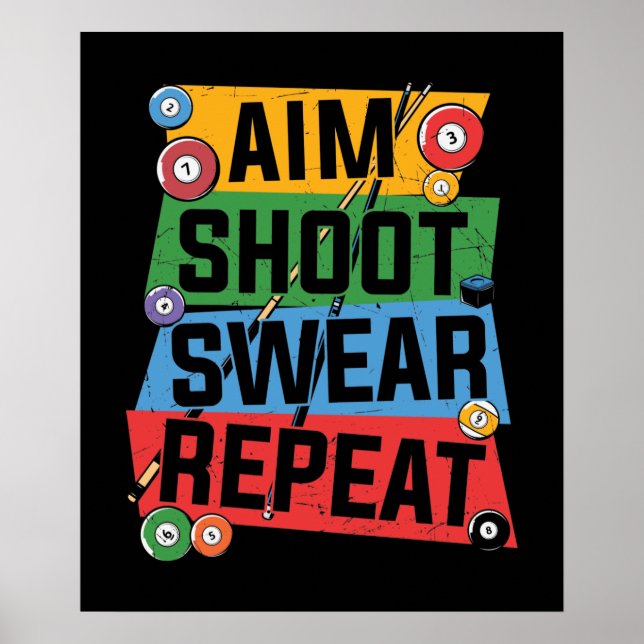 Affiche amoureux des billards (Devant)