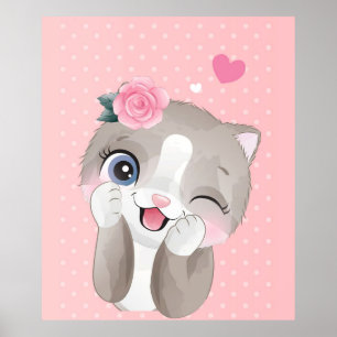 Affiche Amoureux des chats Cute Little Kittens
