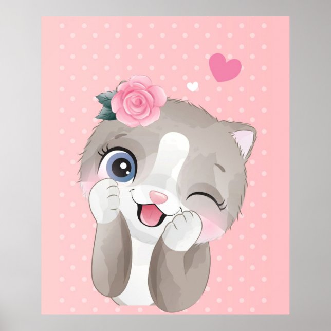 Affiche Amoureux des chats | Cute Little Kittens (Devant)