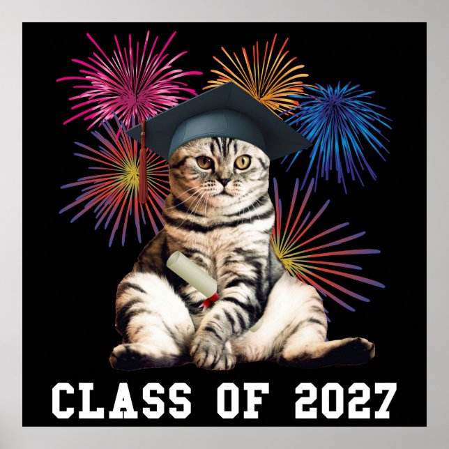 Affiche Amoureux des chats de la promotion 2027 (Devant)