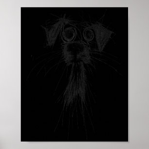 Affiche Amoureux des chiens Abstrait Scribble Art mignon C