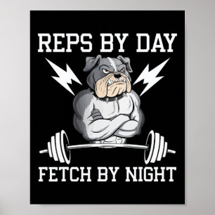 Affiche Amoureux des chiens de culturisme Vêtements de gym