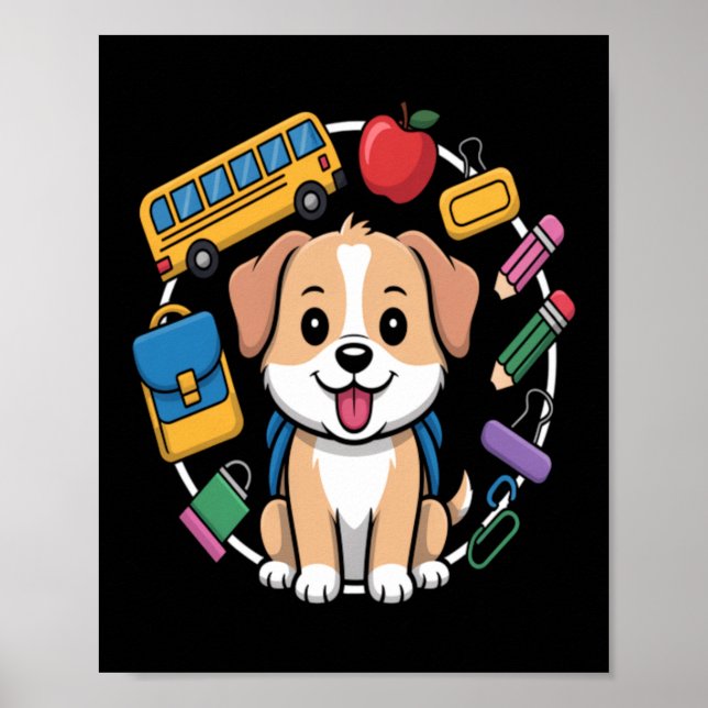 Affiche Amoureux des chiens de retour à l'école (Devant)